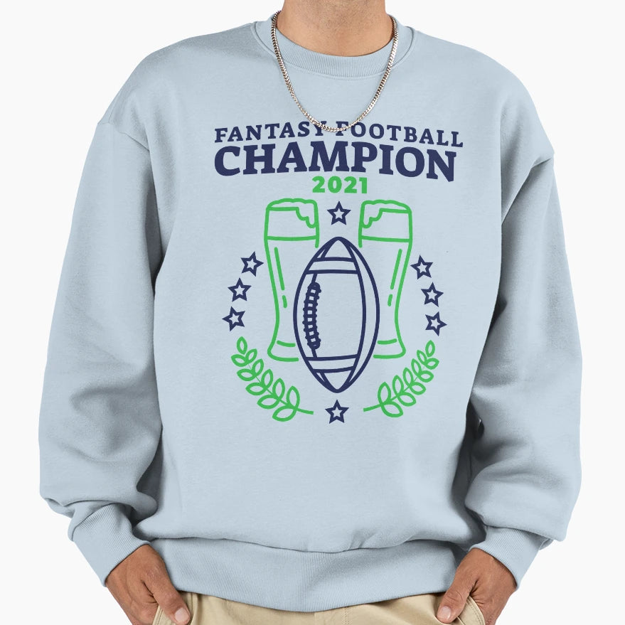 Fantasy Football Champion Sweatshirt - Unique Graphic for Adults - T-Shirt, Sweatshirt, Hoodie