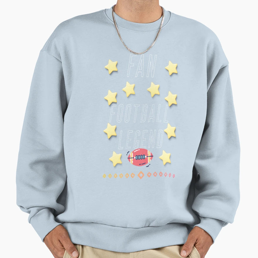 Funny Fan Football Legend Sweatshirt - Custom Art Print Unisex - T-Shirt, Sweatshirt, Hoodie