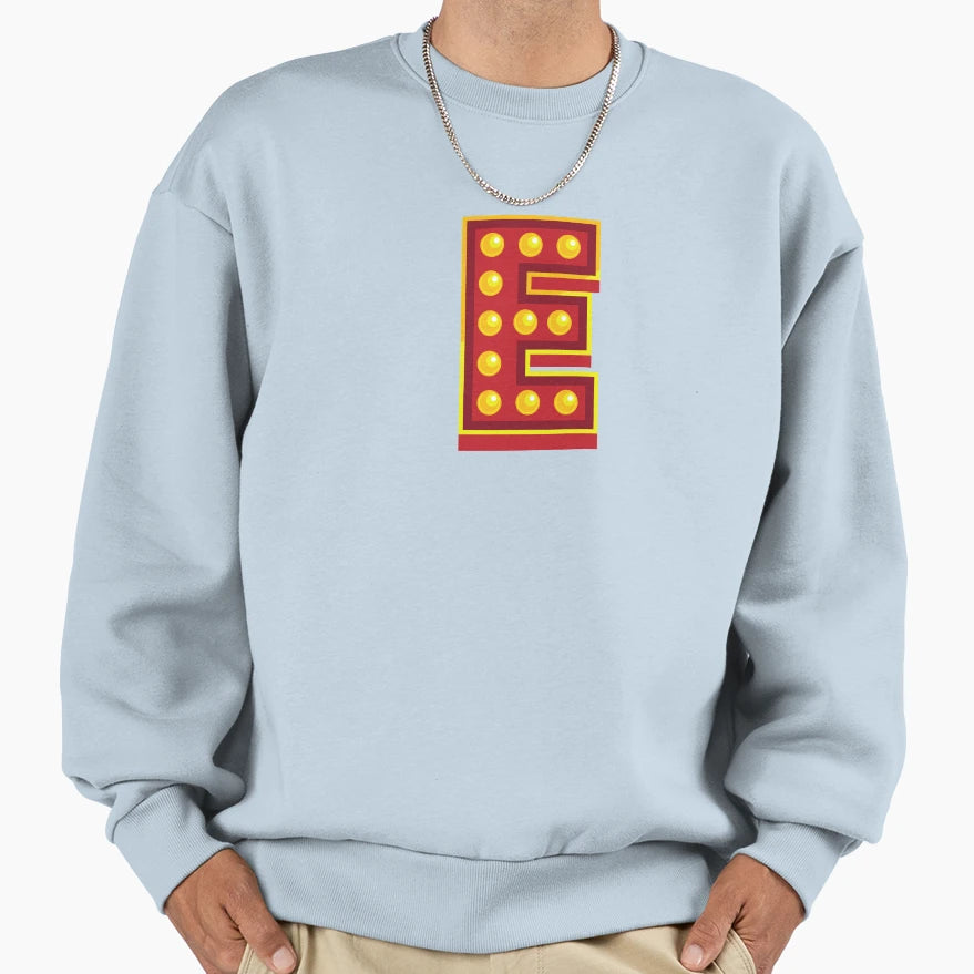 Letter E Disco Sweatshirt - Custom Art Print Unisex - T-Shirt, Sweatshirt, Hoodie
