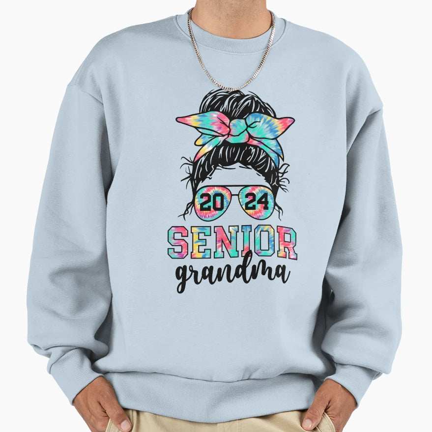 Senior Grandma 2024 Graduation Sweatshirt - Casual Everyday Wear Men Women - T-Shirt, Sweatshirt, Hoodie