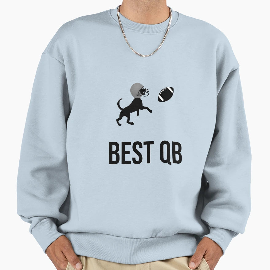 Best Qb Dog Football Player Sweatshirt - Custom Art Print Men Women - T-Shirt, Sweatshirt, Hoodie