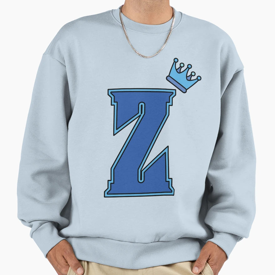 Blue Letter Z Sweatshirt - Graphic Print Men Women - T-Shirt, Sweatshirt, Hoodie
