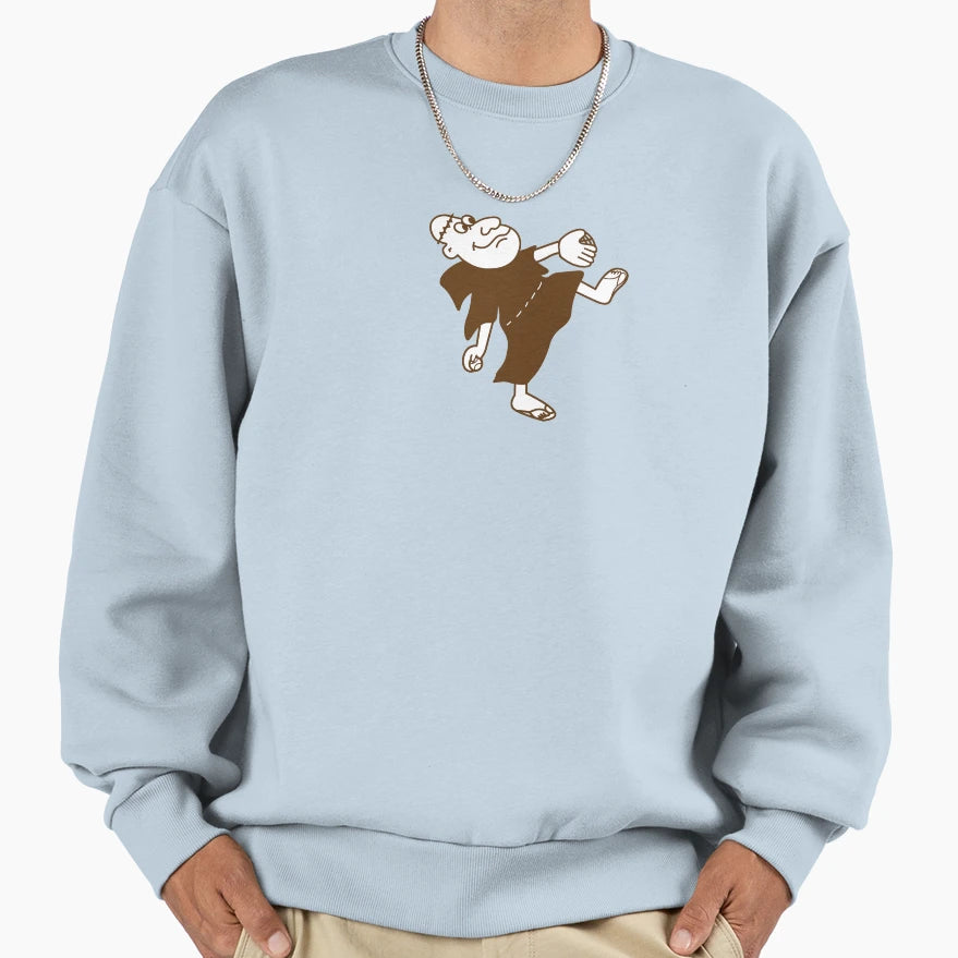 Pitching Friar Sweatshirt - Custom Art Print for Adults - T-Shirt, Sweatshirt, Hoodie