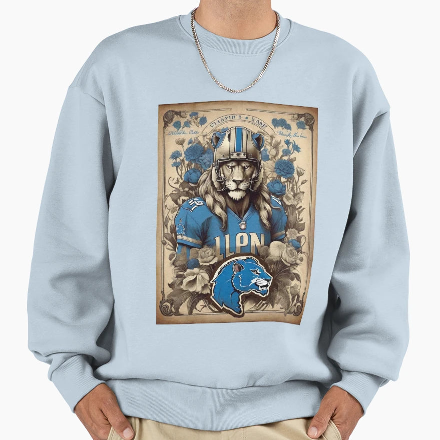 Detroit Lions Sweatshirt - Casual Everyday Wear for Adults - T-Shirt, Sweatshirt, Hoodie