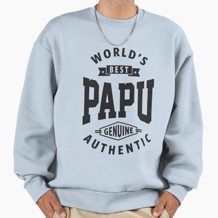 Worlds Best Papu Sweatshirt - Aesthetic Graphic for Adults - T-Shirt, Sweatshirt, Hoodie