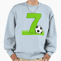 7Th Birthday Soccer 7 Years Old Sweatshirt - Custom Art Print Unisex - T-Shirt, Sweatshirt, Hoodie