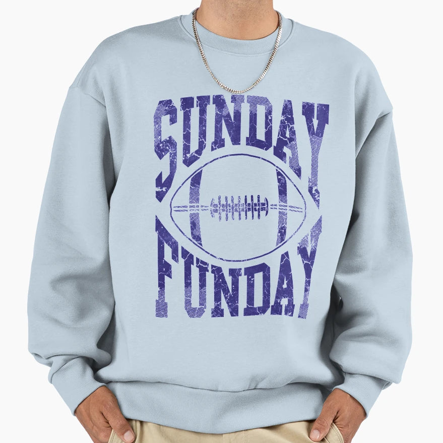 Sunday Funday Football Sweatshirt - Casual Everyday Wear Unisex - T-Shirt, Sweatshirt, Hoodie
