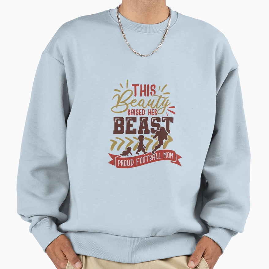 Proud Football Mom Sweatshirt - Unique Graphic Men Women - T-Shirt, Sweatshirt, Hoodie