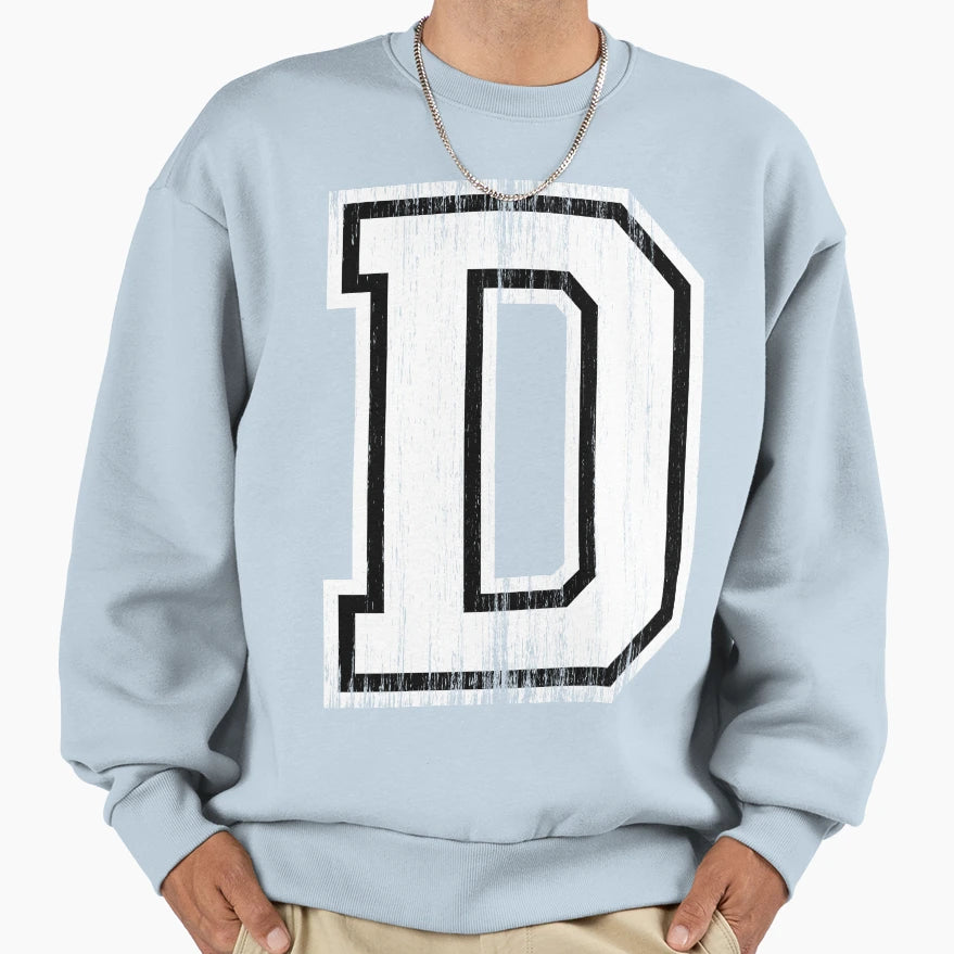 Big Varsity Letter D Sweatshirt - Casual Everyday Wear Unisex - T-Shirt, Sweatshirt, Hoodie