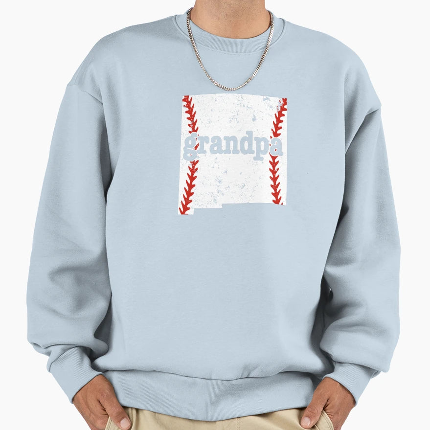 Best Grandpa Baseball New Mexico Grandpa T-Shirt - Graphic Print Men Women - T-Shirt, Sweatshirt, Hoodie