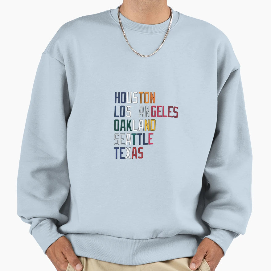 Al West Team Colors And Locations Sweatshirt - Custom Art Print Men Women - T-Shirt, Sweatshirt, Hoodie