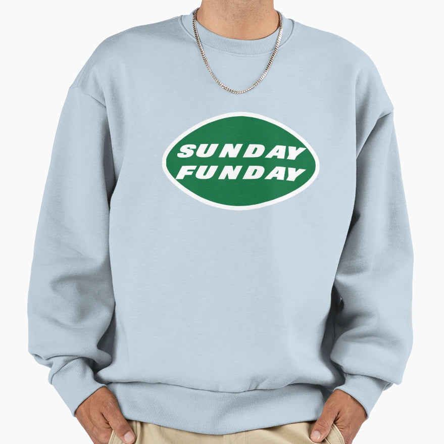Jets Sunday Funday Logo Sweatshirt - Novelty Apparel Men Women - T-Shirt, Sweatshirt, Hoodie