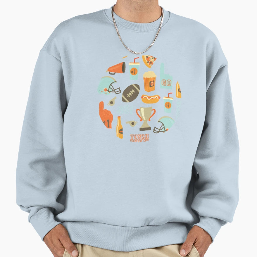 American Football Sport Sweatshirt - Unique Graphic Unisex - T-Shirt, Sweatshirt, Hoodie
