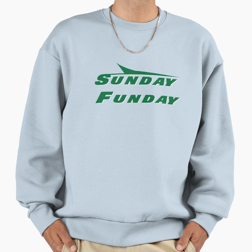 Jets Sunday Funday Logo Sweatshirt - Casual Everyday Wear Men Women - T-Shirt, Sweatshirt, Hoodie