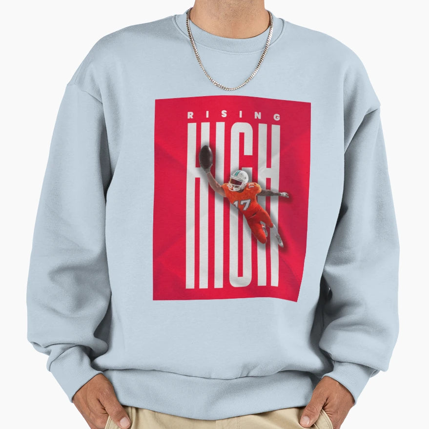 Rising High American Football Sweatshirt - Novelty Apparel for Adults - T-Shirt, Sweatshirt, Hoodie