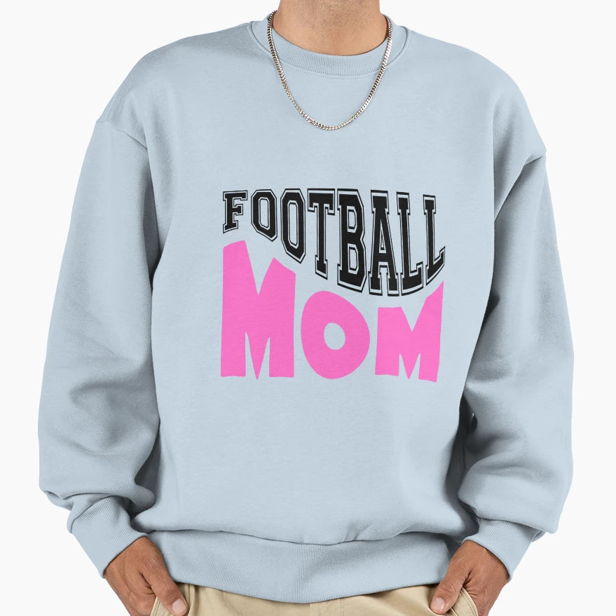Football Mom Sweatshirt - Minimalist Print for Adults - T-Shirt, Sweatshirt, Hoodie