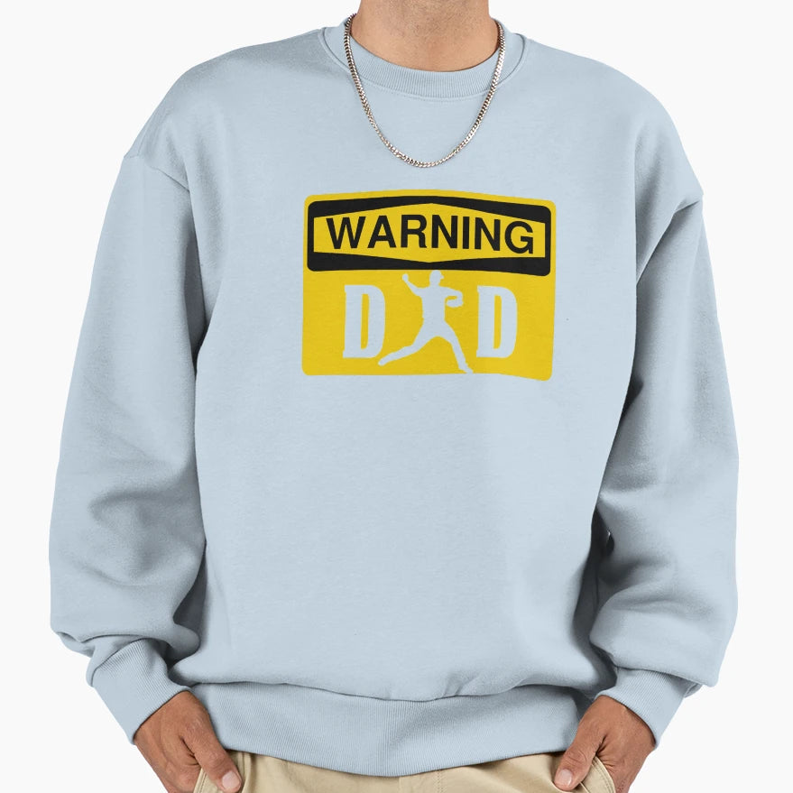 Baseball Pitcher Dad Warning Sweatshirt - Custom Art Print for Adults - T-Shirt, Sweatshirt, Hoodie
