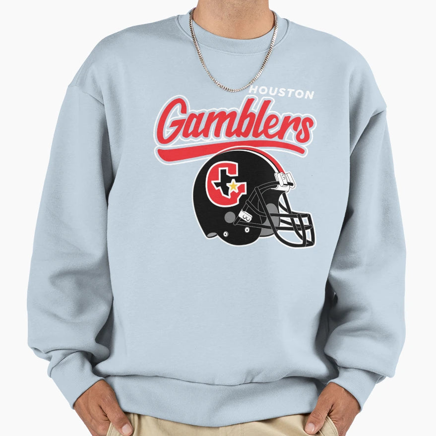 Houston Gamblers Sweatshirt - Streetwear Style Unisex - T-Shirt, Sweatshirt, Hoodie