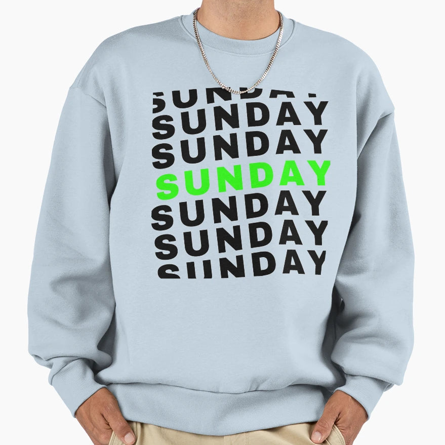 Sunday And Hoodie - Minimalist Print for Adults - T-Shirt, Sweatshirt, Hoodie