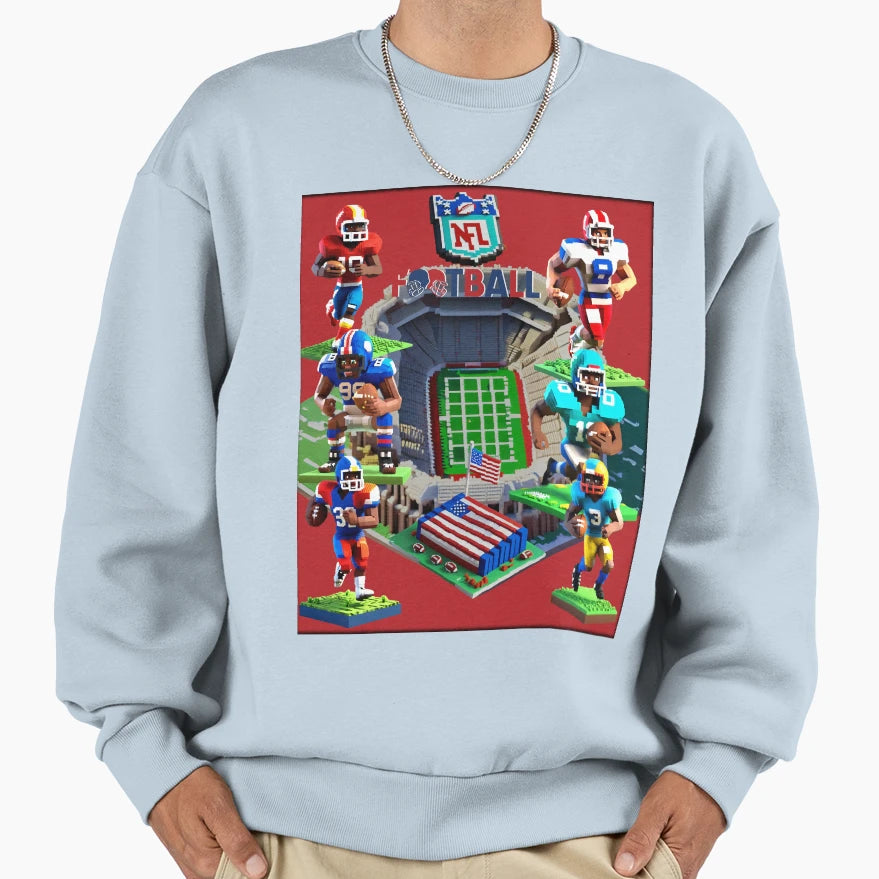 American Foot Ball Sweatshirt - Custom Art Print Men Women - T-Shirt, Sweatshirt, Hoodie
