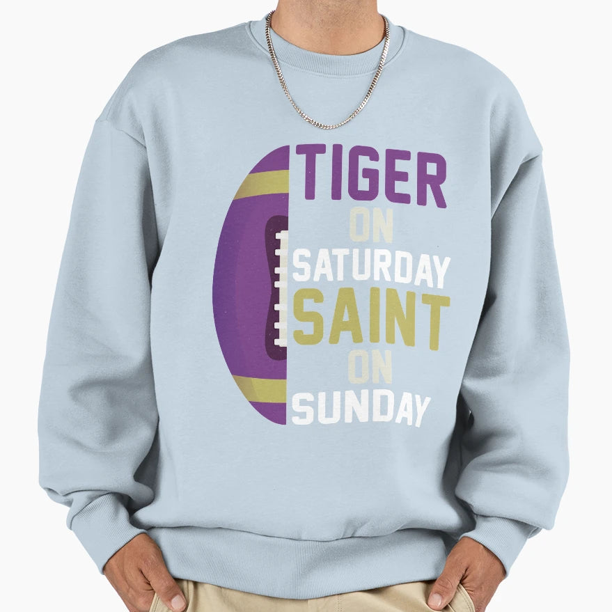 Tiger Saturday Saint Sunday Sweatshirt - Unique Graphic Men Women - T-Shirt, Sweatshirt, Hoodie