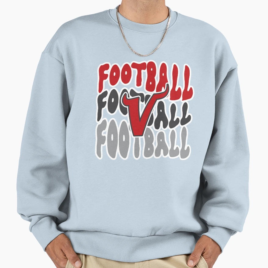 Football X3 Vikings Sweatshirt - Unique Graphic for Adults - T-Shirt, Sweatshirt, Hoodie
