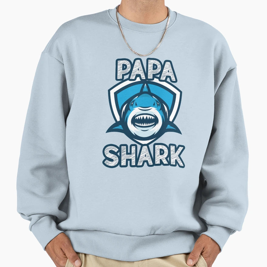 Papa Shark Sweatshirt - Graphic Print Unisex - T-Shirt, Sweatshirt, Hoodie