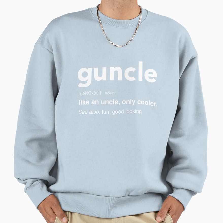 Guncle Like Uncle Only Cooler Hoodies Hoodie - Custom Art Print Unisex - T-Shirt, Sweatshirt, Hoodie