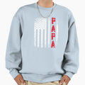 Papa Us Flag Veteran Military Dad Sweatshirt - Aesthetic Graphic Men Women - T-Shirt, Sweatshirt, Hoodie