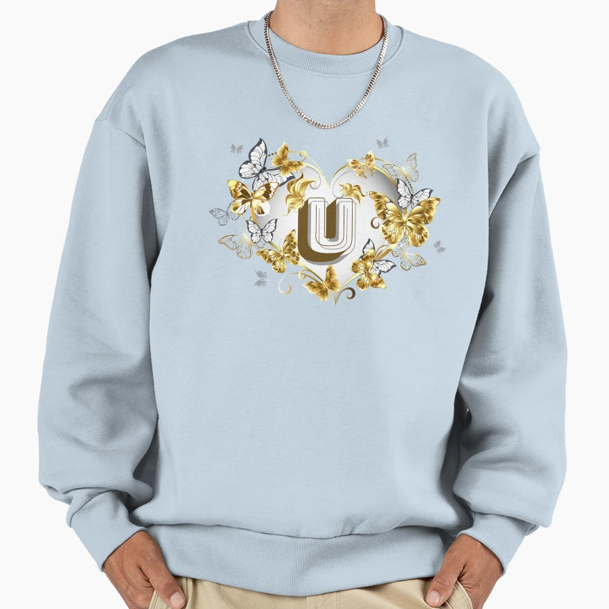 Elegant Letters U Sweatshirt - Novelty Apparel for Adults - T-Shirt, Sweatshirt, Hoodie