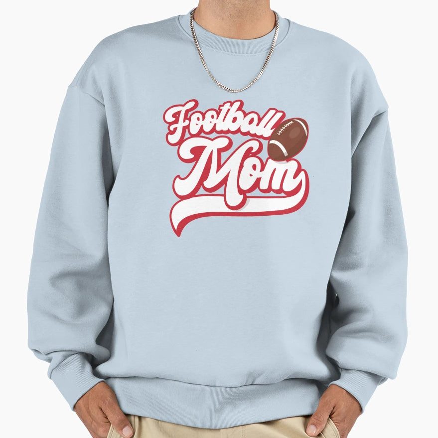Football Mom Nautical Blue And Red Sweatshirt - Trendy Graphic for Adults - T-Shirt, Sweatshirt, Hoodie