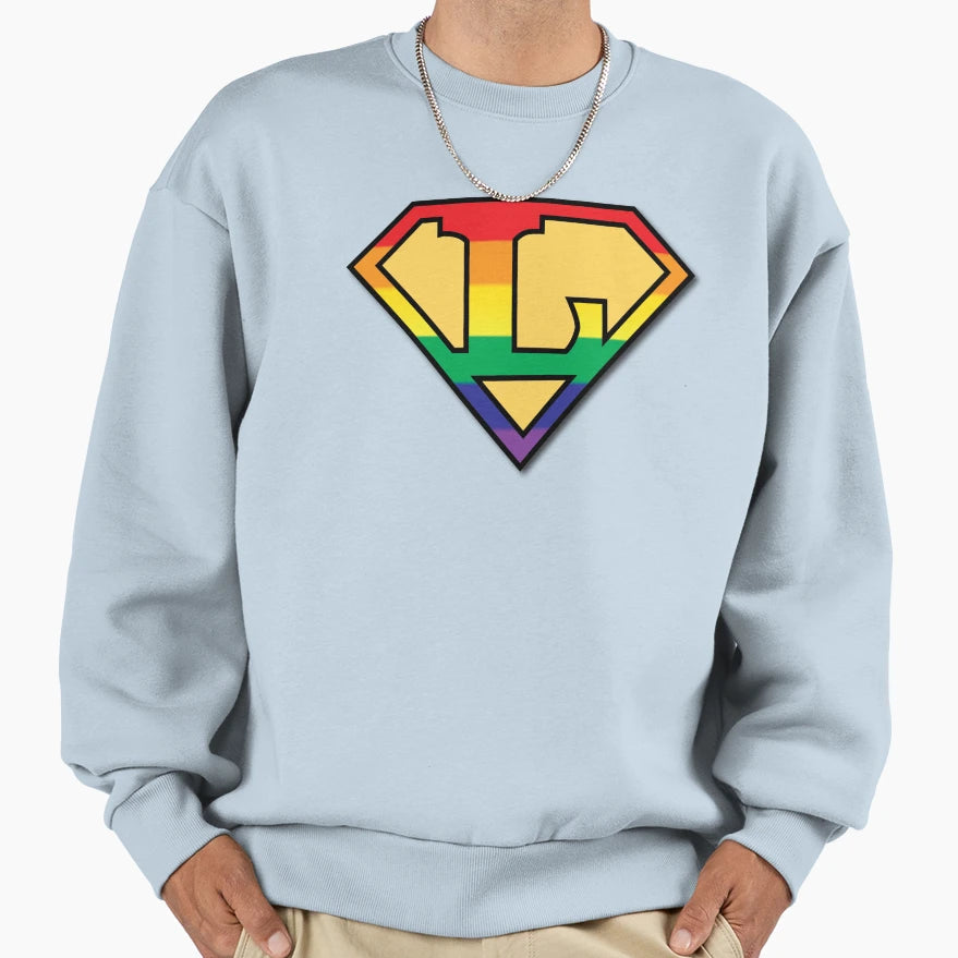 Super Lesbian Shield Sweatshirt - Novelty Apparel Unisex - T-Shirt, Sweatshirt, Hoodie