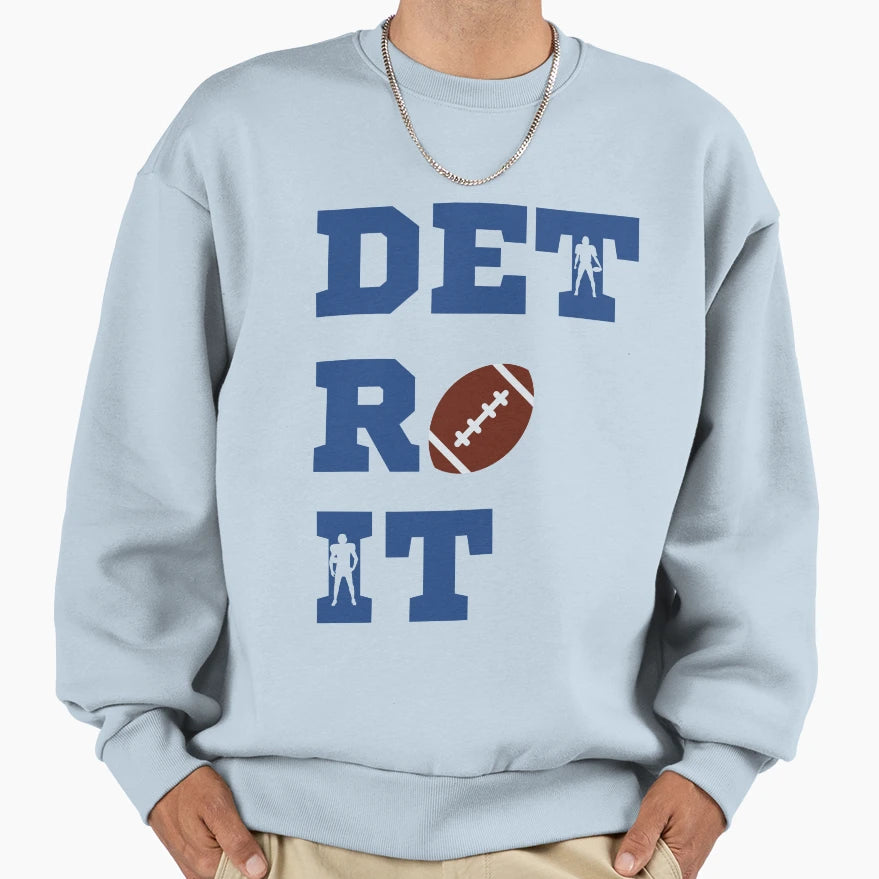 Detroit Sports Detroit Football Sweatshirt - Novelty Apparel Men Women - T-Shirt, Sweatshirt, Hoodie