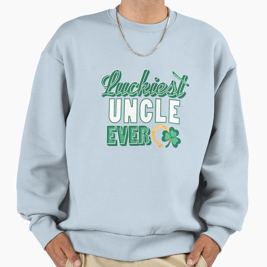 Luckiest 2 Uncle 1 Sweatshirt - Custom Art Print Men Women - T-Shirt, Sweatshirt, Hoodie
