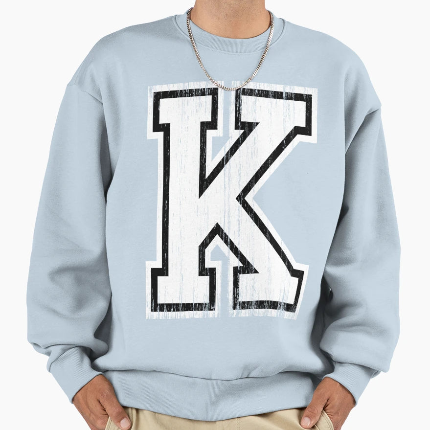 Big Sports Letter K Sweatshirt - Novelty Apparel for Adults - T-Shirt, Sweatshirt, Hoodie