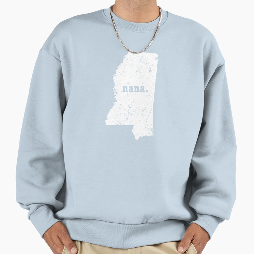 Best Nana Mississippi Grandma Sweatshirt - Unique Graphic for Adults - T-Shirt, Sweatshirt, Hoodie
