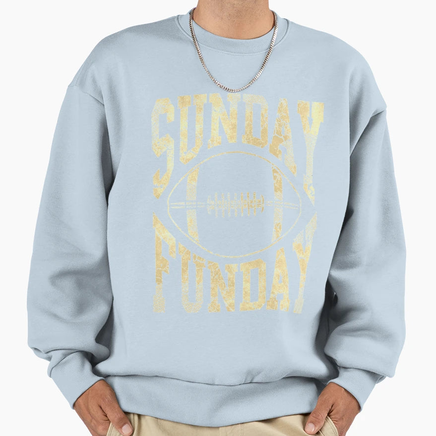 Sunday Funday Football Sweatshirt - Custom Art Print Unisex - T-Shirt, Sweatshirt, Hoodie