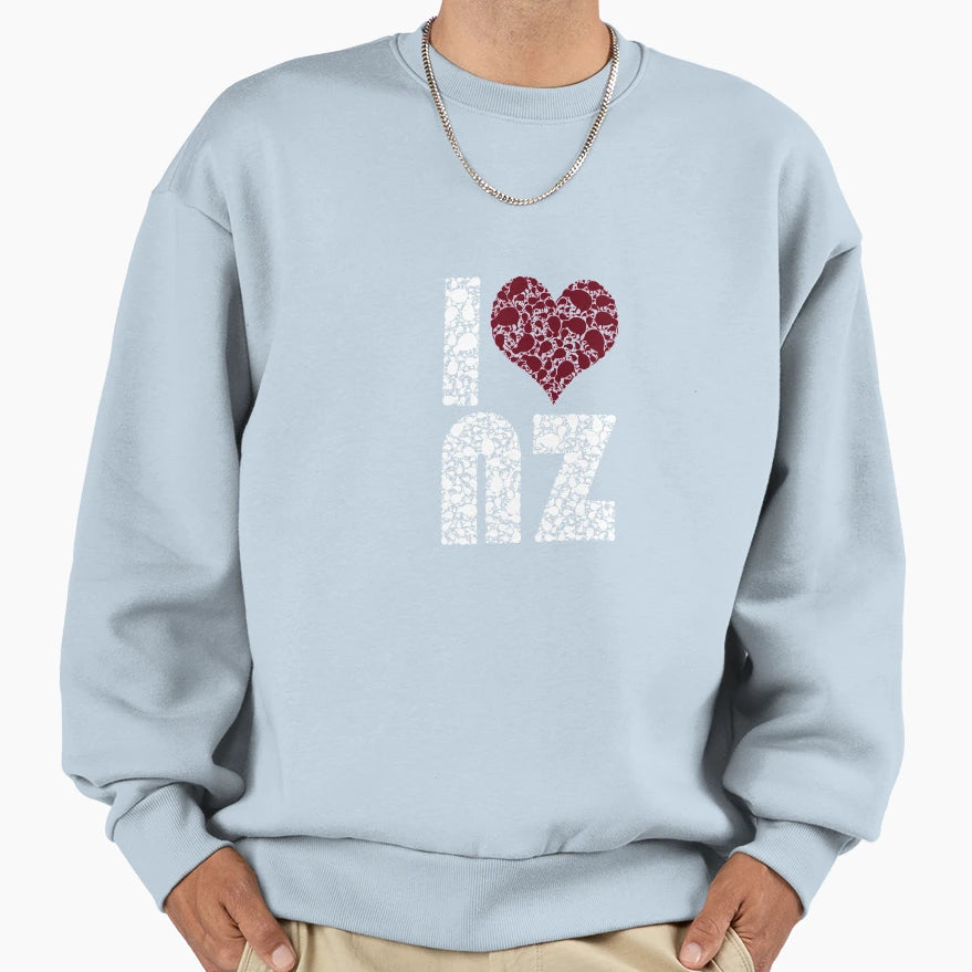I Heart Nz Sweatshirt - Graphic Print for Adults - T-Shirt, Sweatshirt, Hoodie