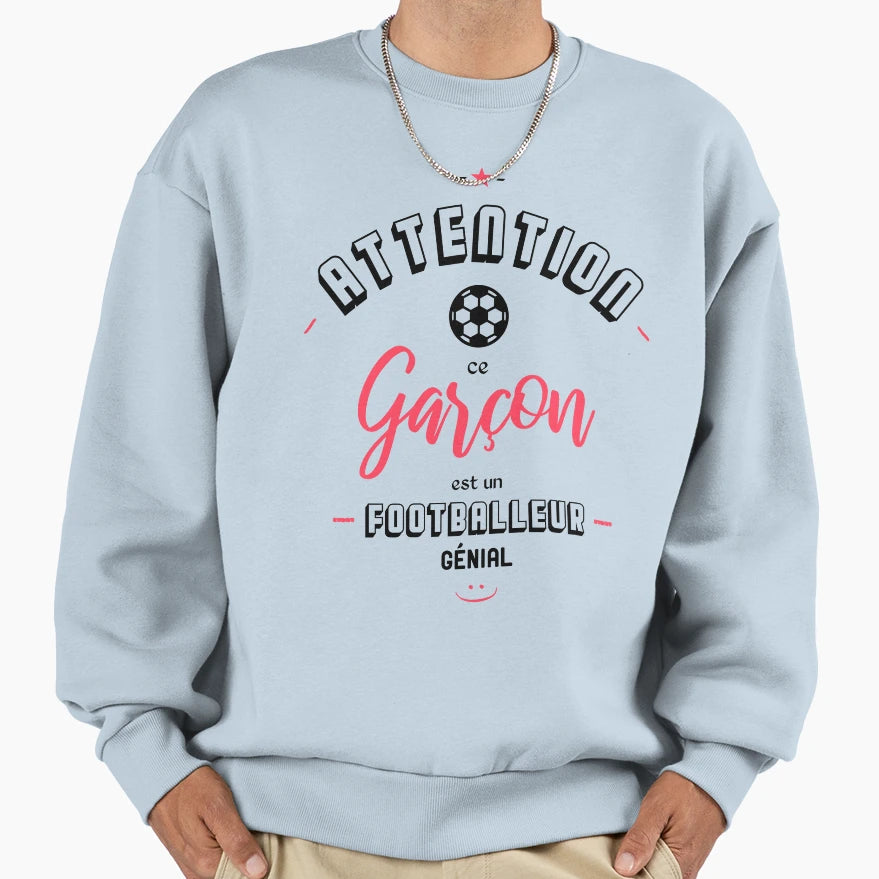 Attention Footballer Awesome Sweatshirt - Fun Novelty Design Unisex - T-Shirt, Sweatshirt, Hoodie