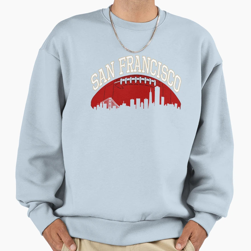 San Francisco Football Sf Sweatshirt - Aesthetic Graphic Men Women - T-Shirt, Sweatshirt, Hoodie