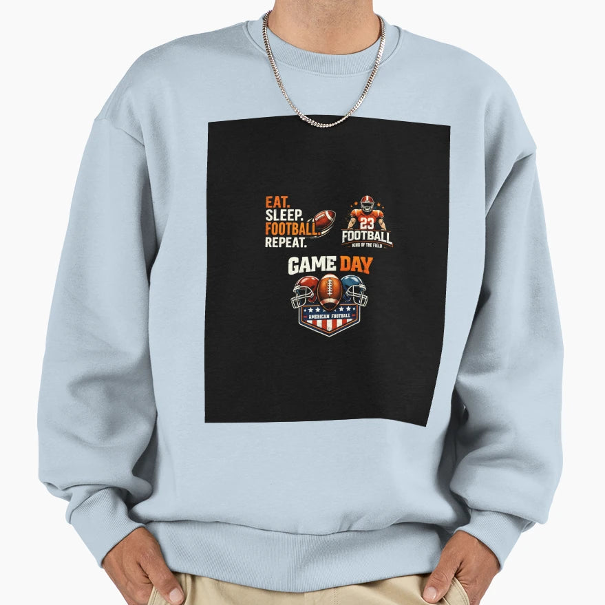 American Football Game Day Eat T-Shirt - Aesthetic Graphic for Adults - T-Shirt, Sweatshirt, Hoodie