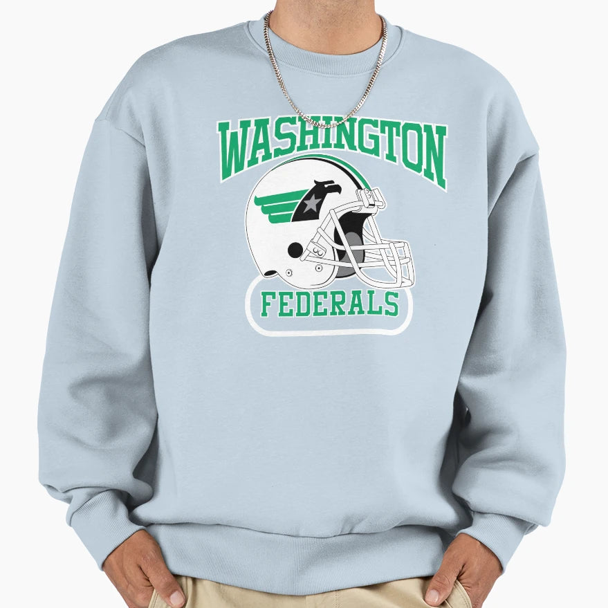 Washington Federals Helmet Sweatshirt - Fun Novelty Design for Adults - T-Shirt, Sweatshirt, Hoodie