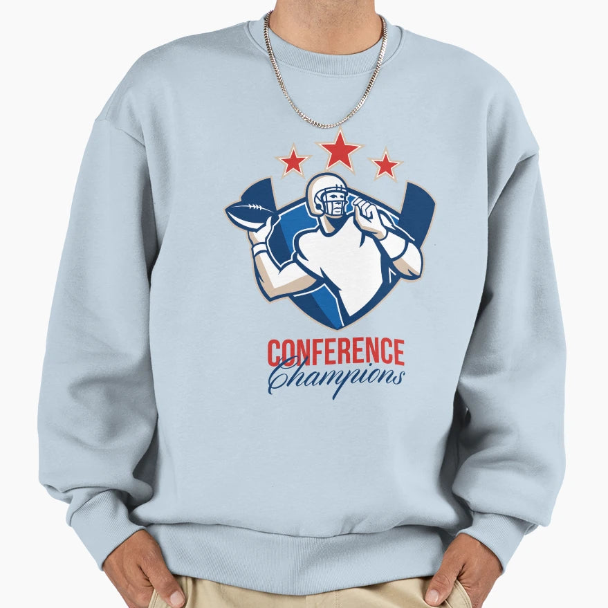 Gridiron Football Quarterback Conference Sweatshirt - Graphic Print Unisex - T-Shirt, Sweatshirt, Hoodie