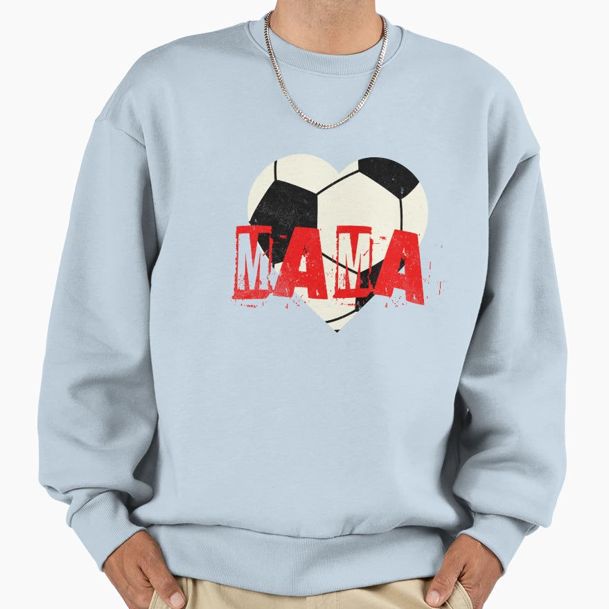 Soccer Mama Heart Game Sweatshirt - Aesthetic Graphic Men Women - T-Shirt, Sweatshirt, Hoodie