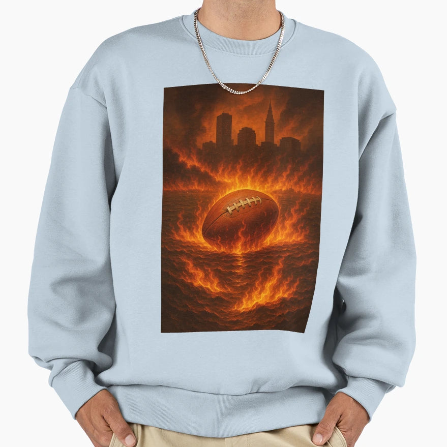 Cleveland Football V3 Sweatshirt - Custom Art Print Men Women - T-Shirt, Sweatshirt, Hoodie