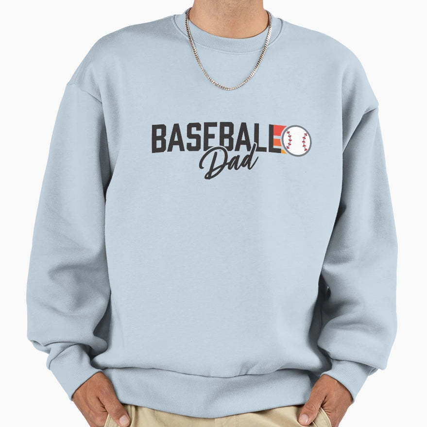 Baseball Dad Light Sweatshirt - Novelty Apparel Men Women - T-Shirt, Sweatshirt, Hoodie