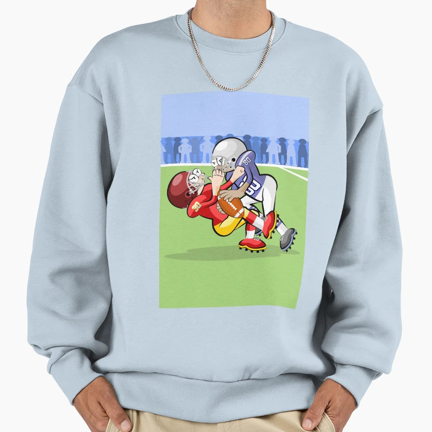 American Football Player Sweatshirt - Casual Everyday Wear Men Women - T-Shirt, Sweatshirt, Hoodie