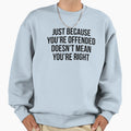 Just Because Youre Offended Doesnt Mean Sweatshirt - Unique Graphic Unisex - T-Shirt, Sweatshirt, Hoodie