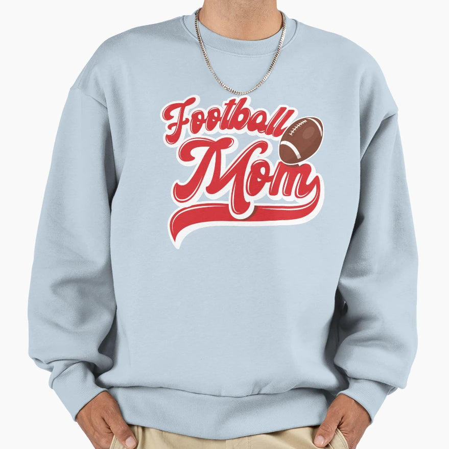Football Mom Red And Blue Sweatshirt - Graphic Print for Adults - T-Shirt, Sweatshirt, Hoodie