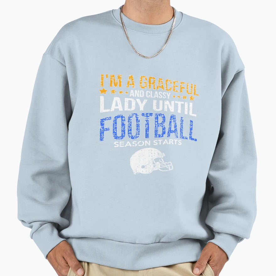 Football Fun Motif Sweatshirt - Aesthetic Graphic Unisex - T-Shirt, Sweatshirt, Hoodie